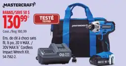Canadian Tire Mastercraft 20V MAX 1⁄2˝ Cordless Impact Wrench Kit offer