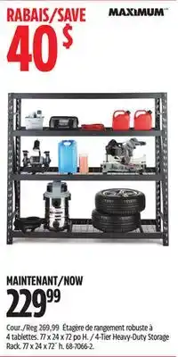 Canadian Tire MAXIMUM 4-Tier Heavy-Duty Storage Rack offer