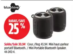 Canadian Tire Blue Hive Mini Portable Bluetooth Speaker offer