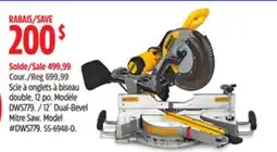 Canadian Tire Dewalt 12˝ Dual-Bevel Mitre Saw offer