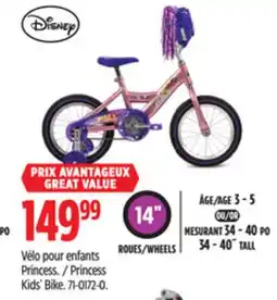 Canadian Tire Disney Princess Kids' Bike offer