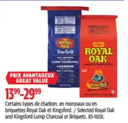 Canadian Tire Royal Oak / Kingsford Selected Lump Charcoal or Briquets offer
