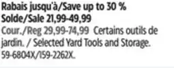 Canadian Tire Selected Yard Tools and Storage offer