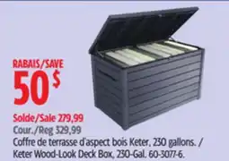 Canadian Tire Keter Wood-Look Deck Box, 230-Gal offer