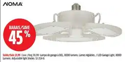 Canadian Tire Noma LED Garage Light, 8000 Lumens. Adjustable light blades offer