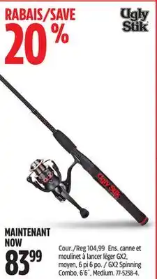 Canadian Tire GX2 Spinning Combo, 6', Medium offer