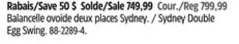 Canadian Tire Sydney Double Egg Swing offer