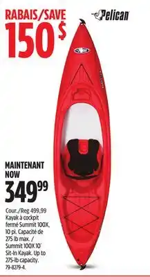 Canadian Tire Summit 100X 10´ Sit-In Kayak offer