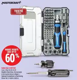 Canadian Tire Mastercraft Selected Screwdriver or Ratcheting Driver Set offer