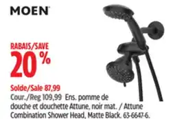 Canadian Tire MOEN Attune Combination Shower Head, Matte Black offer