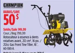 Canadian Tire CHAMPION 212cc Gas Front Tine Tiller, 16˝ offer