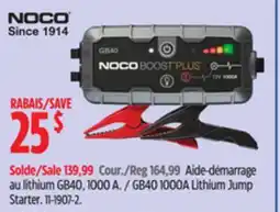 Canadian Tire GB40 1000A Lithium Jump Starter offer