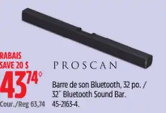 Canadian Tire Proscan 32˝ Bluetooth Sound Bar offer