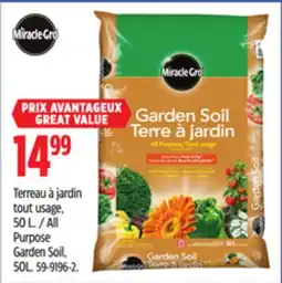 Canadian Tire Miracle-Gro All Purpose Garden Soil offer