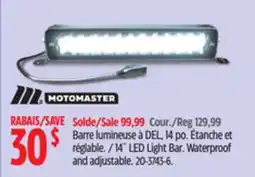 Canadian Tire 14˝ LED Light Bar. Waterproof and adjustable offer