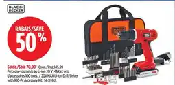 Canadian Tire Perceuse-tournevis au Li-Ion 20 V MAX et ens 100 Pièces Accessory Kit offer