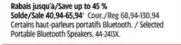 Canadian Tire Selected Portable Bluetooth Speakers offer