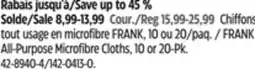 Canadian Tire FRANK All-Purpose Microfiber Cloths offer