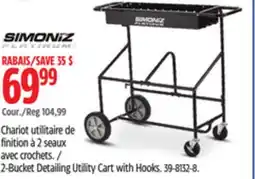 Canadian Tire Simoniz 2-Bucket Detailing Utility Cart with Hooks offer