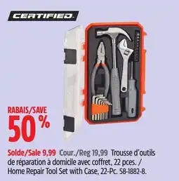 Canadian Tire CERTIFIED Home Repair Tool Set with Case, 22-Pc offer