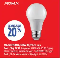 Canadian Tire A19 60W LED Light Bulbs, 12-Pk offer