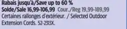 Canadian Tire Selected Outdoor Extension Cords offer