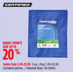 Canadian Tire Selected Tarps offer