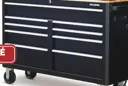 Canadian Tire 56˝ 9-Drawer Cabinet with Built-In Power Bar with USB. Up to 2000-lb caster capacity offer