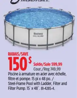Canadian Tire Steel-Frame Pool with Ladder, Filter and Filter Pump offer