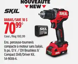 Canadian Tire SKIL 12V Brushless 1⁄2˝ Compact Drill/Driver Kit offer