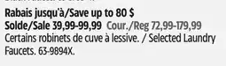 Canadian Tire Danze Selected Laundry Faucets offer