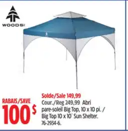Canadian Tire WOODS Big Top 10 x 10´ Sun Shelter offer