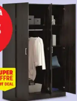 Canadian Tire 3-Door Wardrobe. Espresso offer