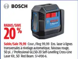 Canadian Tire Professional GLL50-20 Self-Levelling Cross-Line Laser Kit, 50´ Red Beam offer