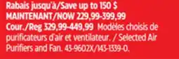 Canadian Tire Selected Air Purifiers and Fan offer