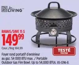 Canadian Tire For Living Portable Outdoor Gas Fire Bowl offer