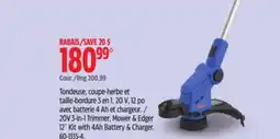 Canadian Tire 20V 3-in1 Trimmer, Mower & Edger 12 Kit with 4Ah Battery & Charger offer