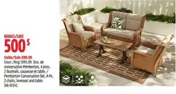 Canadian Tire Pemberton Conversation Set, 4-Pc. 2 chairs, loveseat and table offer