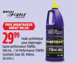 Canadian Tire Hi-Performance 75W90 Synthetic Gear Oil offer