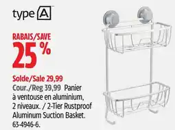 Canadian Tire 2-Tier Rustproof Aluminum Suction Basket offer