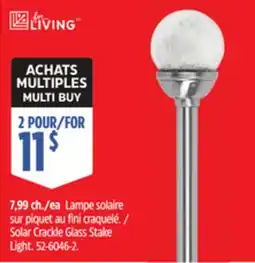 Canadian Tire For-Living Solar Crackle Glass Stake Light offer