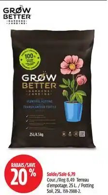 Canadian Tire Grow Better Potting Soil, 25L offer