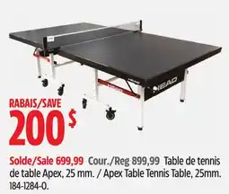 Canadian Tire Apex Table Tennis Table, 25mm offer