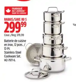 Canadian Tire 12-Pc Stainless-Steel Cookware Set offer