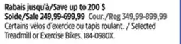 Canadian Tire Selected Treadmill or Exercise Bikes offer