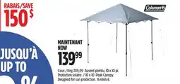 Canadian Tire 10 x 10´ Peak Canopy. Designed for sun protection offer