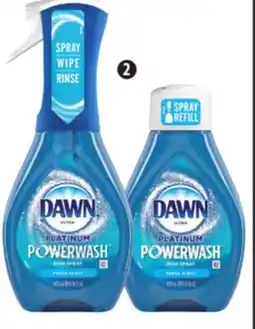 Canadian Tire Ultra Platinum Powerwash Dish Soap Spray Refill Bundle Pack, Fresh Scent, 473mL, 2-Pk offer