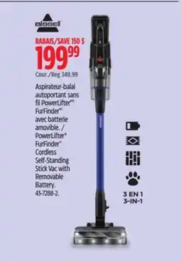 Canadian Tire PowerLifter FurFinder Cordless Self-Standing Stick Vac with Removable Battery offer