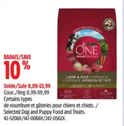 Canadian Tire Purina One Selected Dog and Puppy Food and Treats offer