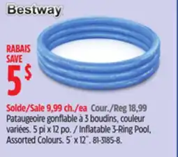 Canadian Tire Inflatable 3-Ring Pool/Pataugeoire gonflable à 3 boudins offer